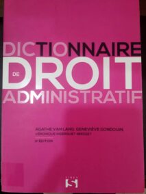 Couverture d’ouvrage : Dictionnaire de droit administratif