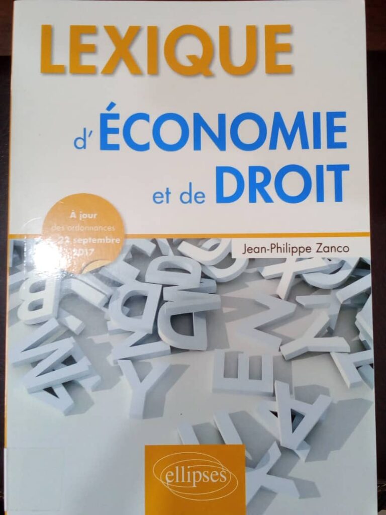 Couverture d’ouvrage : Lexique d'économie et de droit