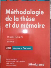 Couverture d’ouvrage : Méthodologie de la thèse et du mémoire