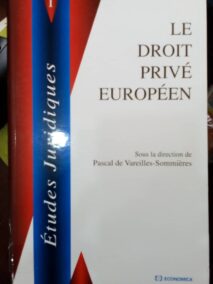 Couverture d’ouvrage : Etudes juridiques. Tome 1, Le droit privé européen