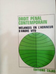 Couverture d’ouvrage : Droit pénal contemporain : Mélanges en l'honneur d'André VITU
