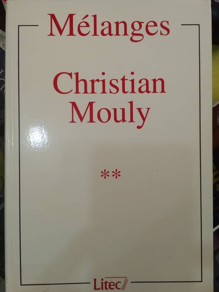 Couverture d’ouvrage : Mélanges Christian MOULY