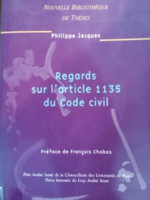 Couverture d’ouvrage : Regards sur l'article 1135 du Code civil