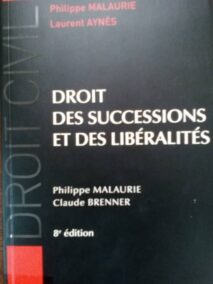 Couverture d’ouvrage : Droit des successions et des libéralités
