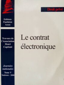 Couverture d’ouvrage : Le contrat électronique