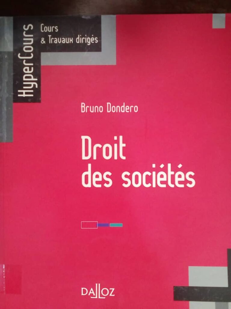 Couverture d’ouvrage : Droit des sociétés