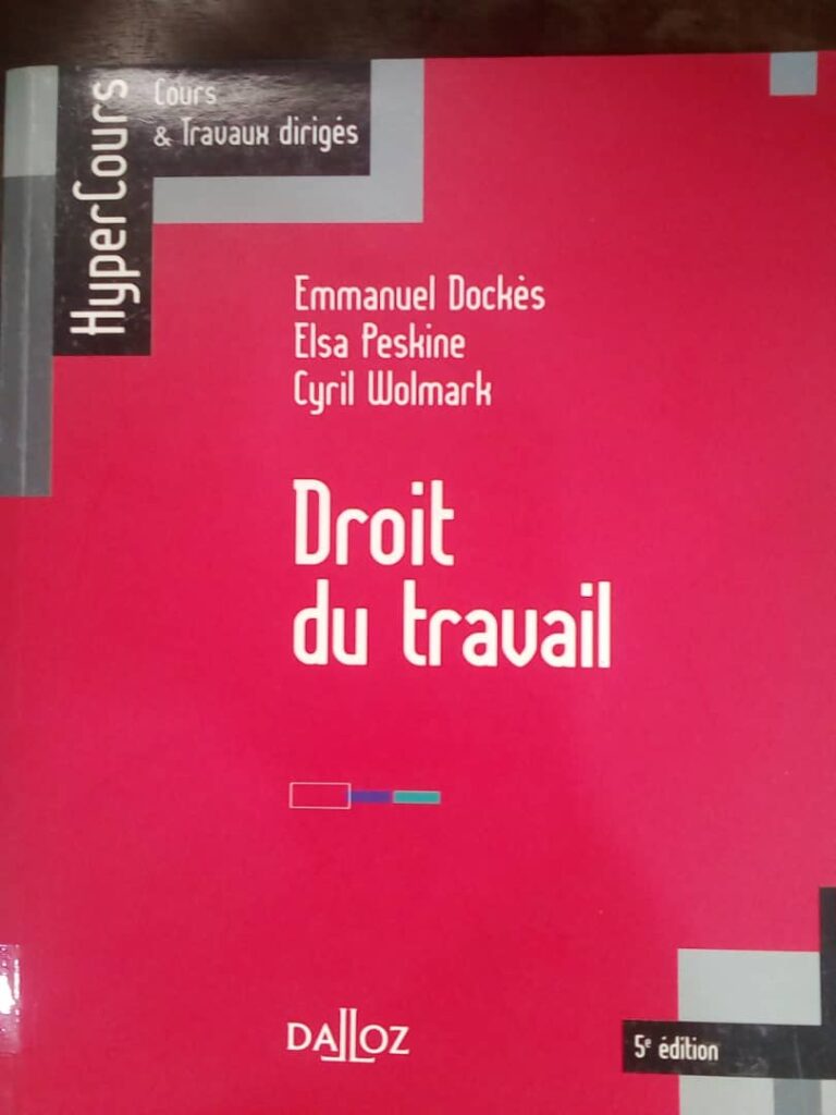 Couverture d’ouvrage : Droit du travail