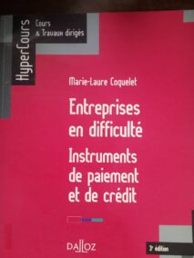 Couverture d’ouvrage : Entreprises en difficulté-Instruments de paiement et de crédit