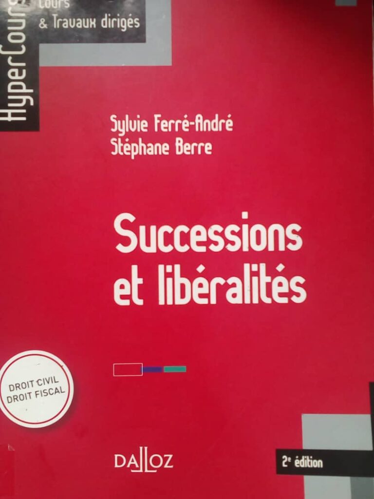 Couverture d’ouvrage : Successions et libéralités