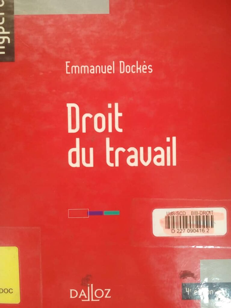 Couverture d’ouvrage : Droit du travail