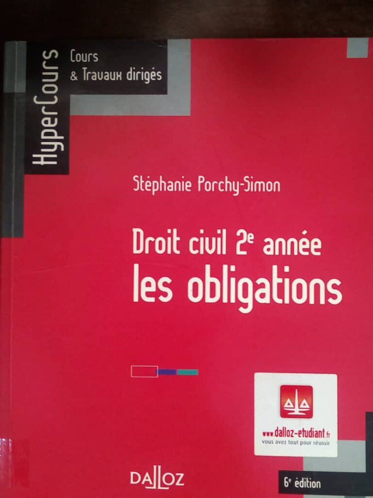 Couverture d’ouvrage : Droit civil 2ème année : Les obligations