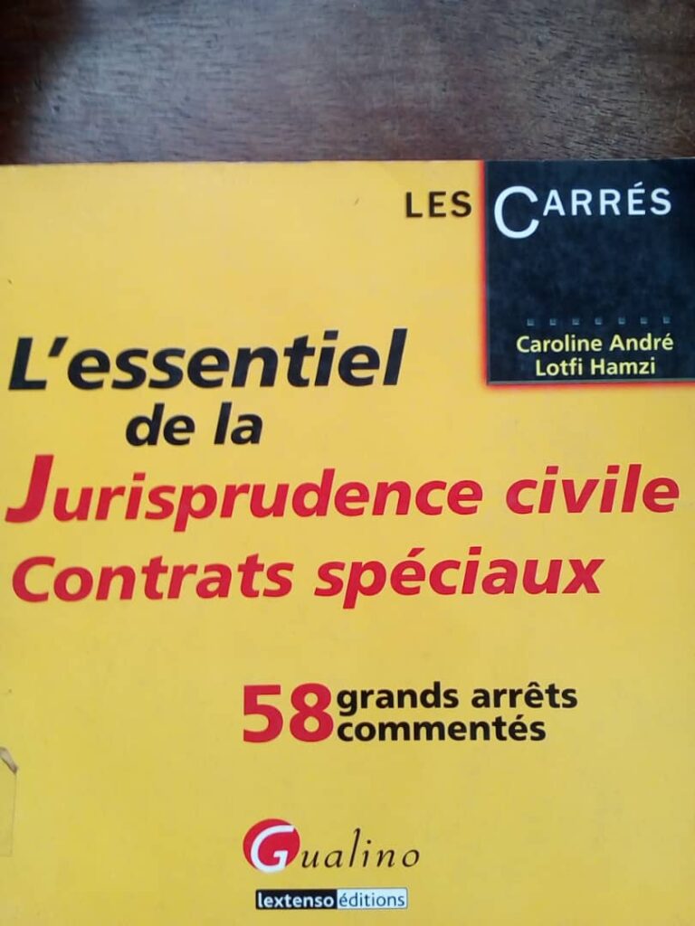 Couverture d’ouvrage : L'essentiel de la Jurisprudence civile Contrats spéciaux : 58 grands arrêts commentés