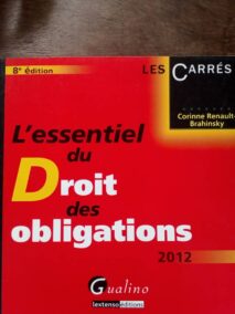 Couverture d’ouvrage : L'essentiel du Droit des obligations