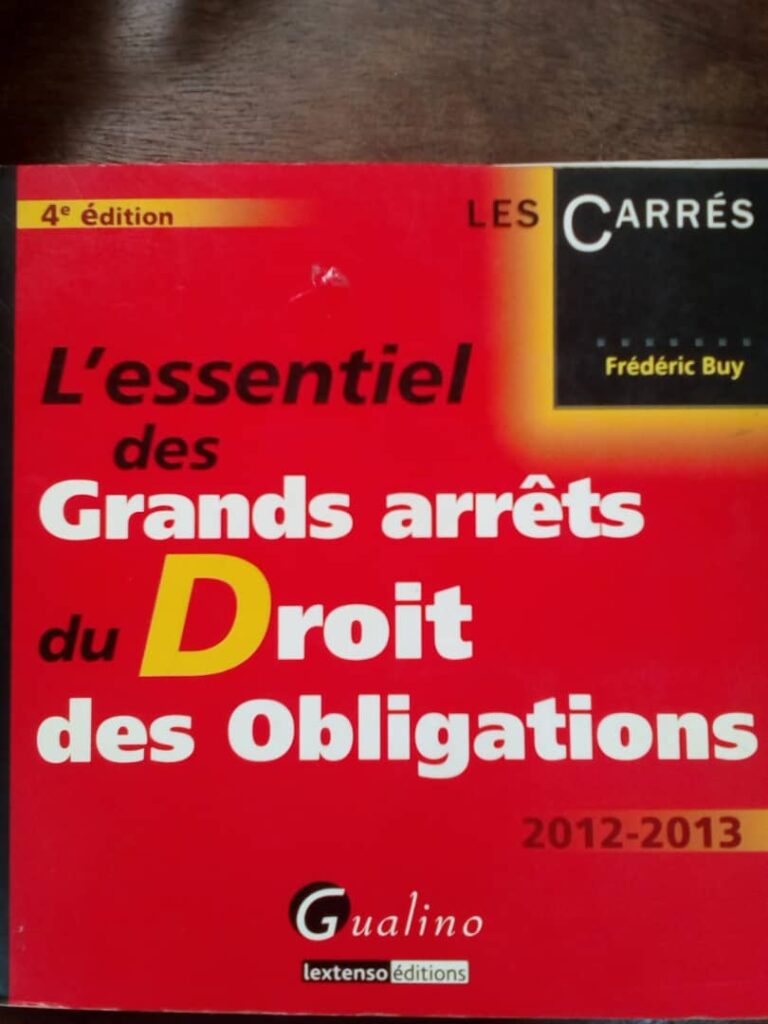 Couverture d’ouvrage : L'essentiel des grands arrêts du Droit des Obligations