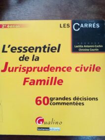 Couverture d’ouvrage : L'essentiel de la Jurisprudence civile Famille : 60 grandes décisions commentées