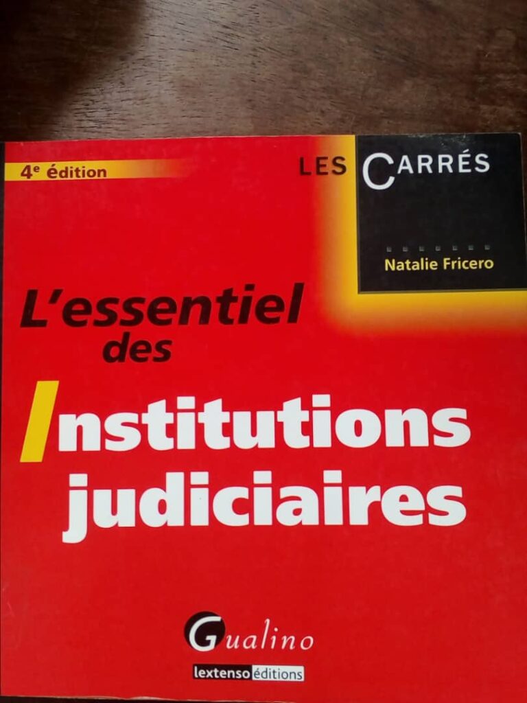 Couverture d’ouvrage : L'essentiel des Institutions judiciaires